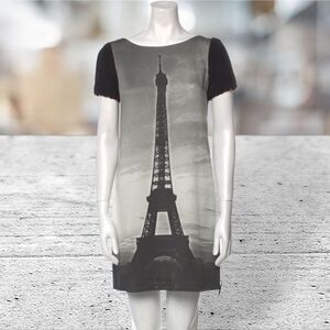Moschino Eiffel Tower Short Sleeve Shift Dress‎